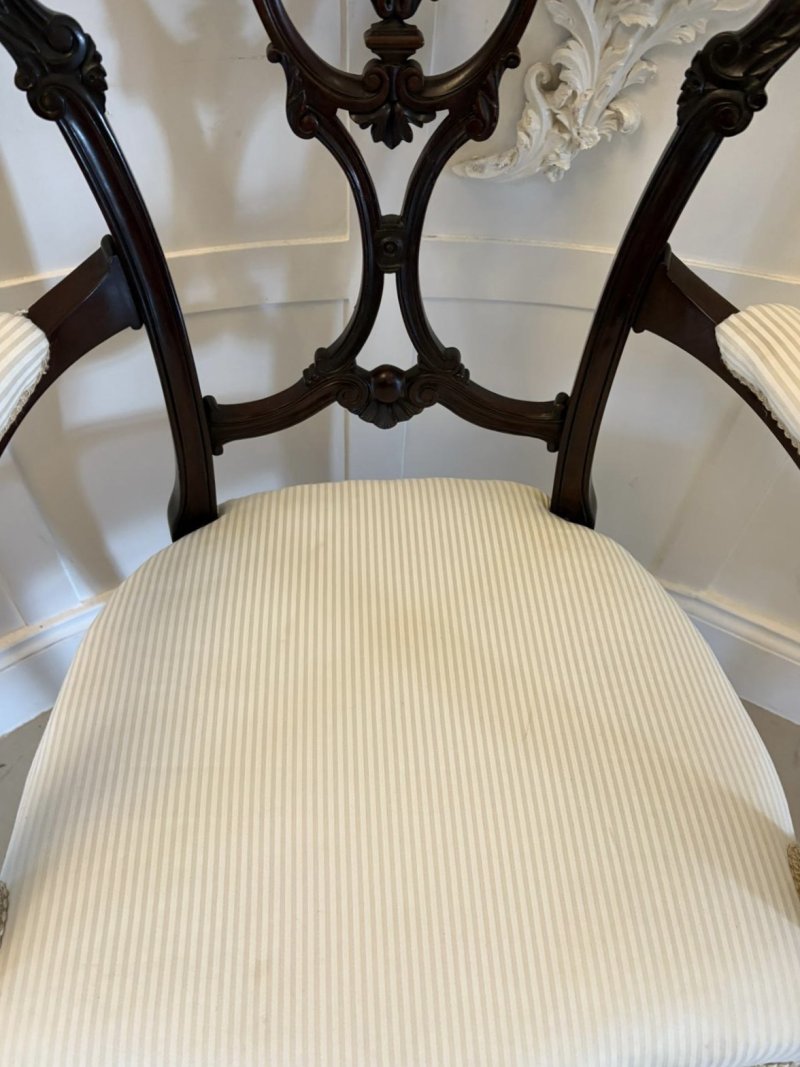 Antique Victorian Quality Carved Mahogany Desk Chair - Image 9